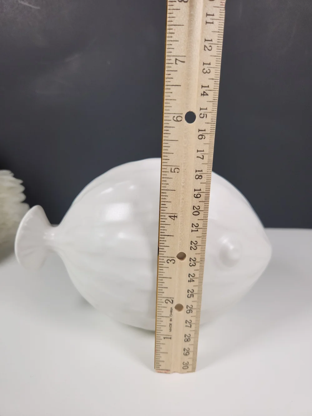 Jonathan Adler Puffer Blowfish White Ceramic Figurine | Coastal Art | Rare